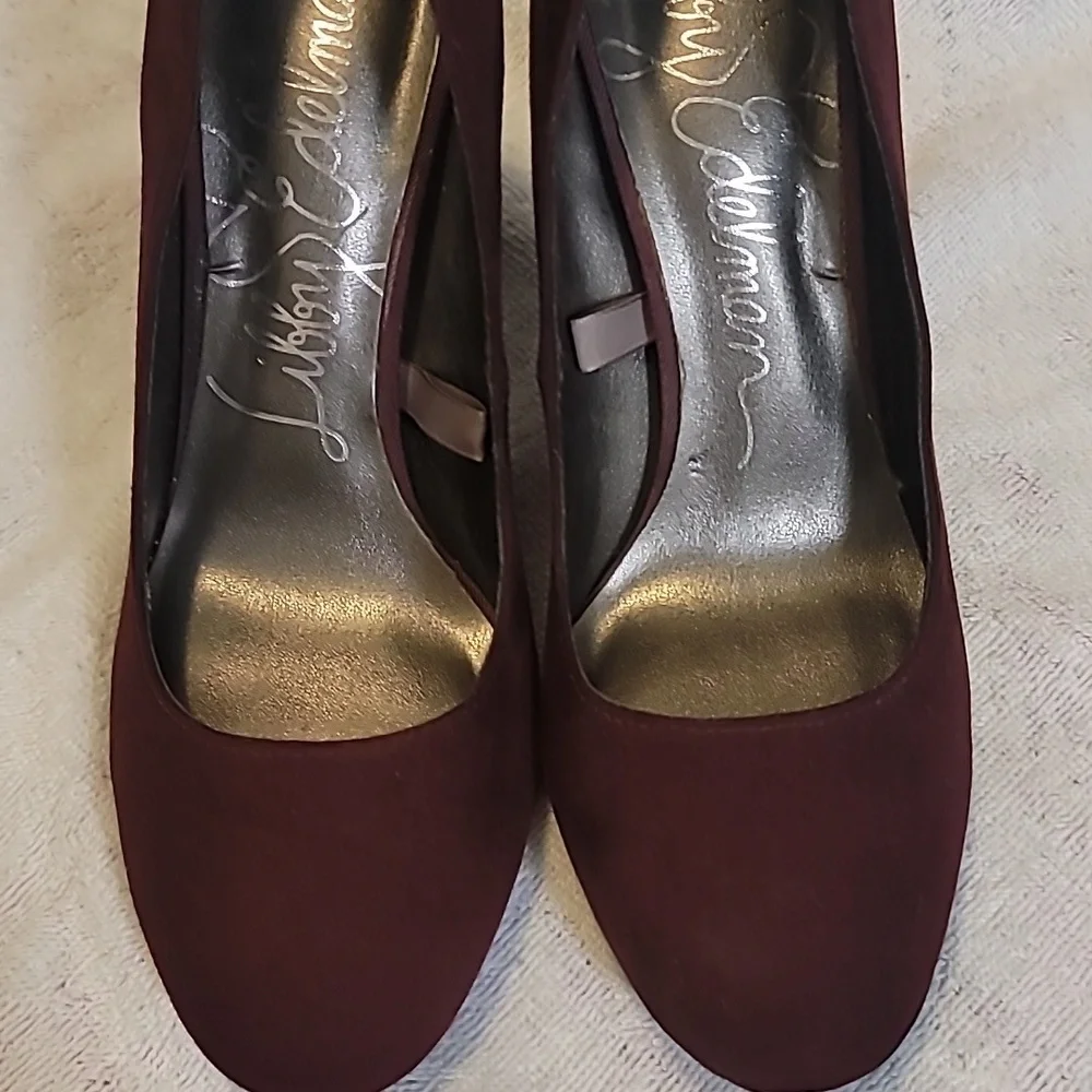 Libby Edelman Deep Burgundy Heels - Picture 3 of 8